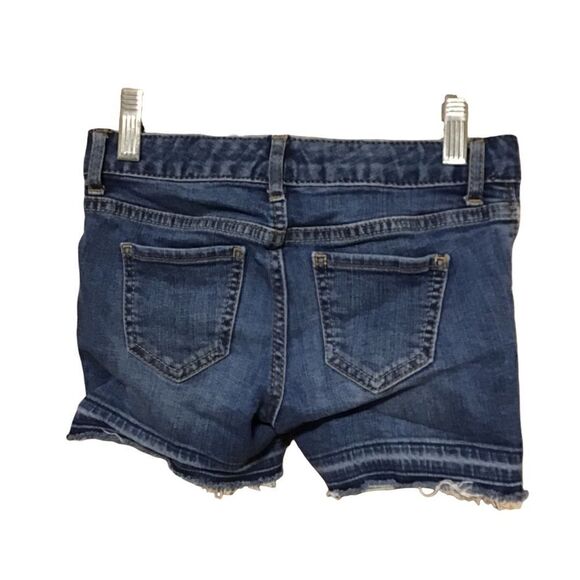 Gap Kids Distressed Denim Midi Jean Shorts 7 Regular - Picture 2 of 5